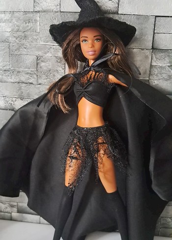 Siyah Cadı Temalı Bebek kostüm - Görsel 5