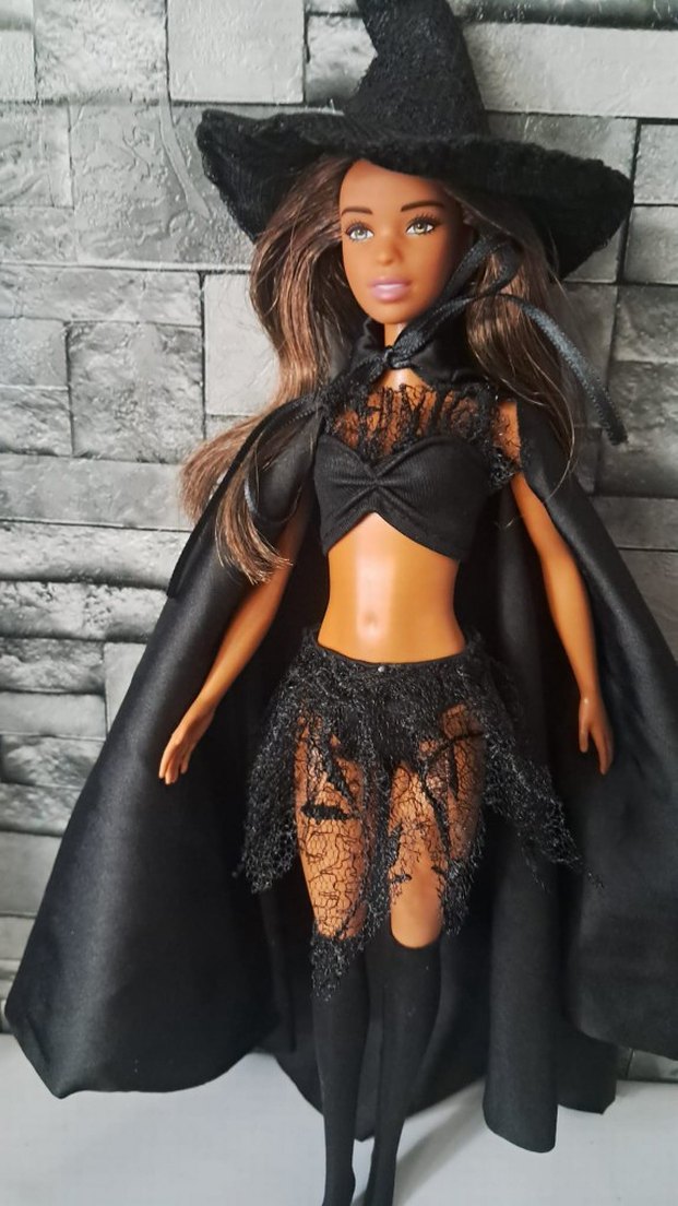 Siyah Cadı Temalı Bebek kostüm - Görsel 3