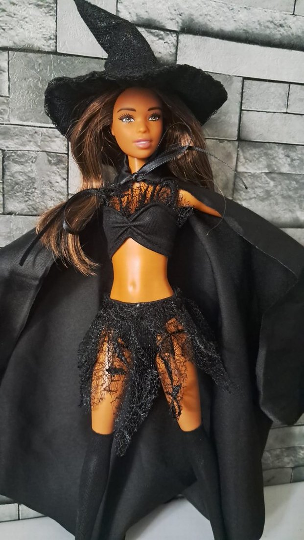 Siyah Cadı Temalı Bebek kostüm - Görsel 4