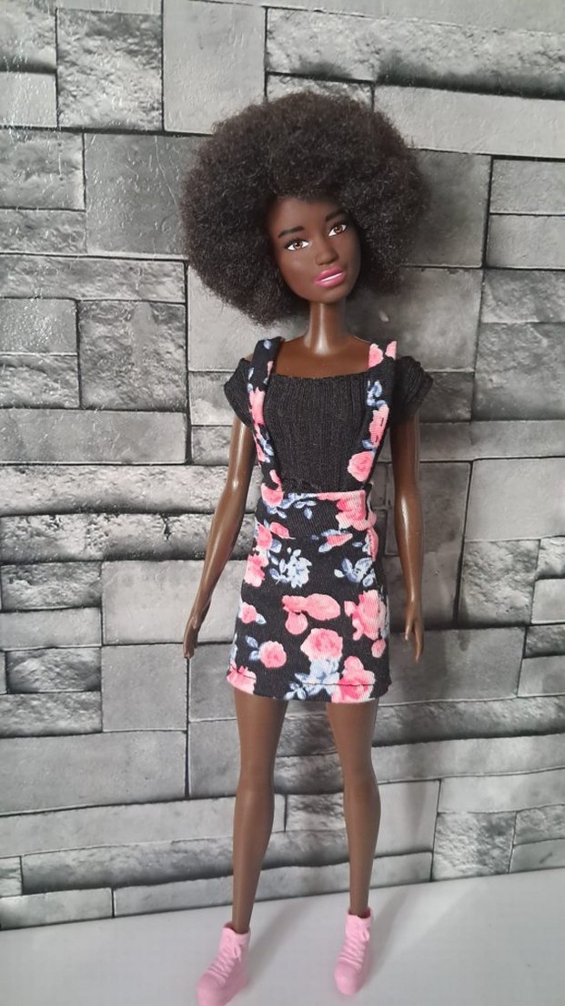 Barbie Çiçek Desenli elbise - Görsel 5