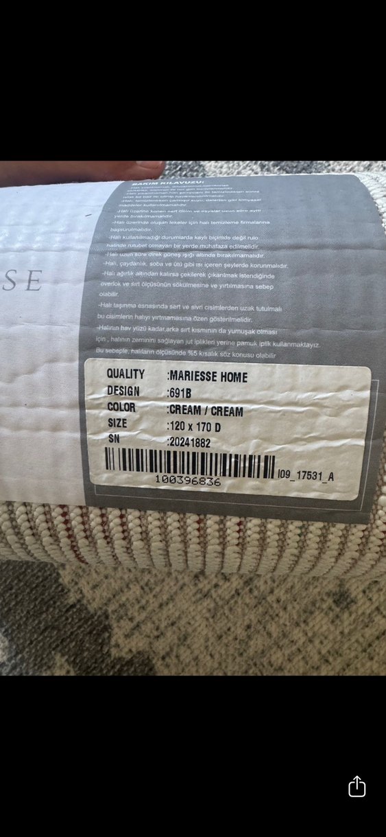 Beyaz Modern Halı - Görsel 4