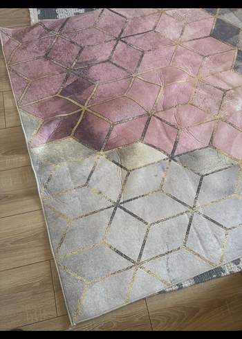 Gri Çok Renkli Soyut Desenli Modern Halı - Görsel 4