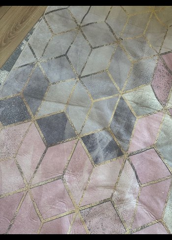 Gri Çok Renkli Soyut Desenli Modern Halı - Görsel 2