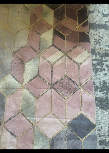 Gri Çok Renkli Soyut Desenli Modern Halı - Görsel 3