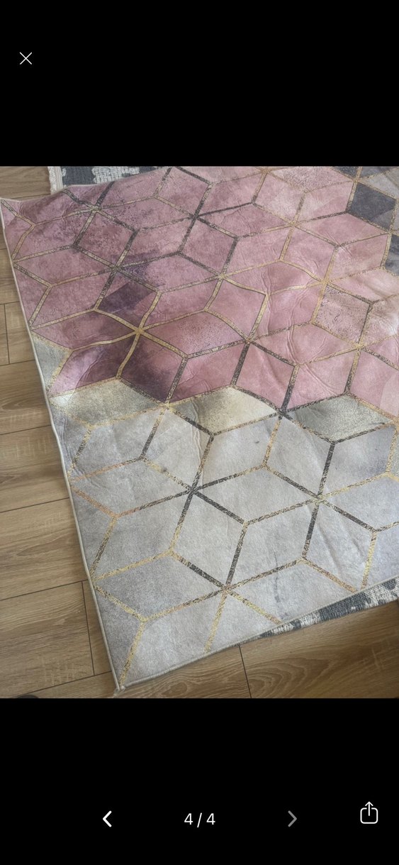 Gri Çok Renkli Soyut Desenli Modern Halı - Görsel 4