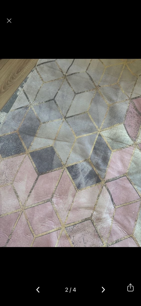 Gri Çok Renkli Soyut Desenli Modern Halı - Görsel 2