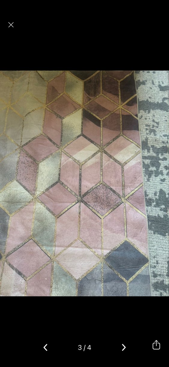 Gri Çok Renkli Soyut Desenli Modern Halı - Görsel 3