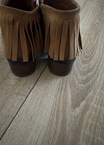 Püsküllü taba renk Süet Kadın Bot - Görsel 3