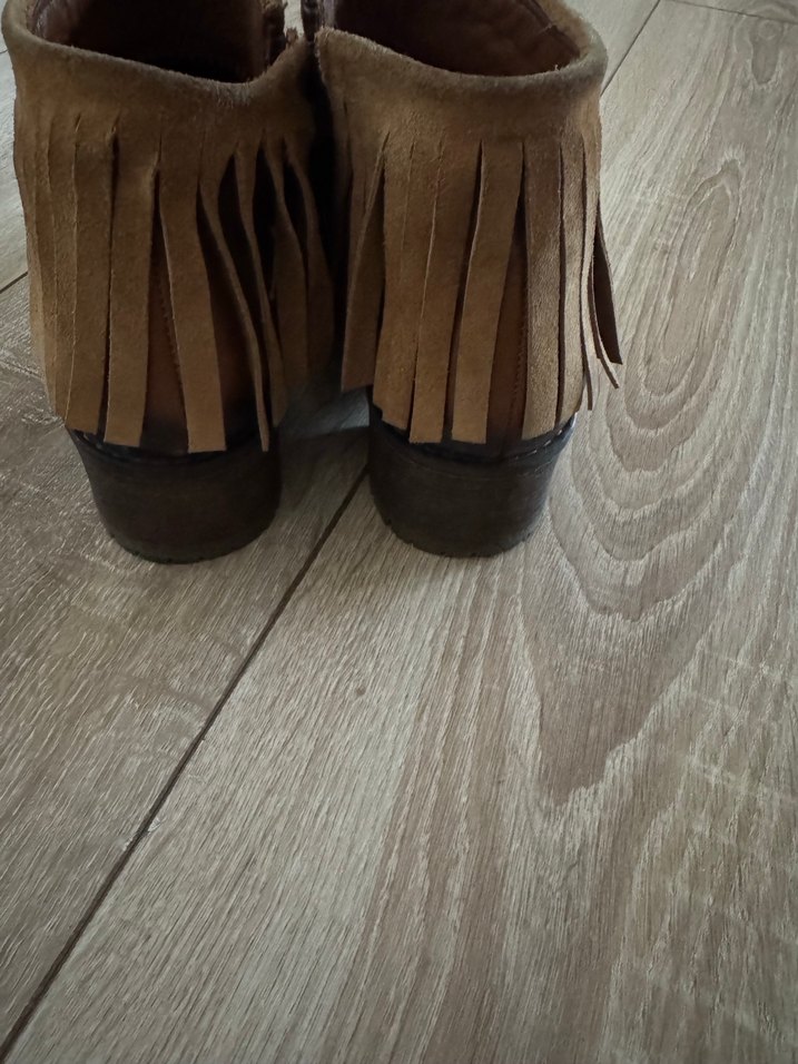 Püsküllü taba renk Süet Kadın Bot - Görsel 3