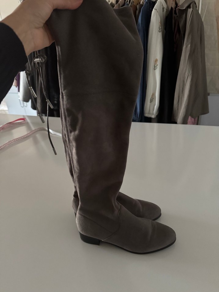 Vizon  Süet Kadın Dizüstü Çizme - Görsel 4