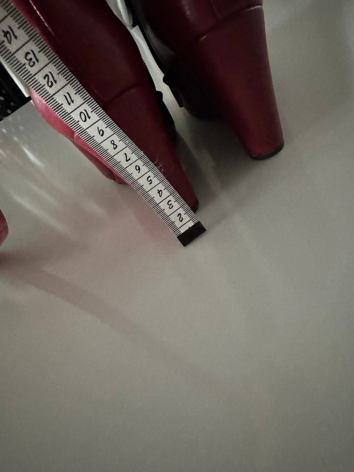 Bordo Deri Kadın Bot - Görsel 3