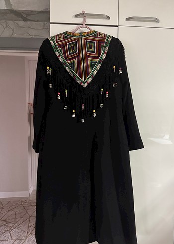 Boncuk İşlemeli Bohem Kadın Uzun Ceket - Görsel 2