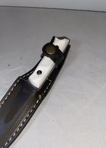 Bej Saplı Bıçak ve Deri Kılıf - Görsel 3