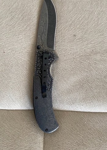 Desenli Siyah Katlanır Cep Bıçağı - Görsel 2