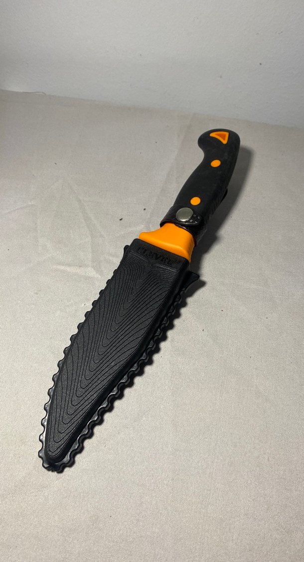 Turuncu Saplı Siyah Bıçak ve Kılıf - Görsel 3
