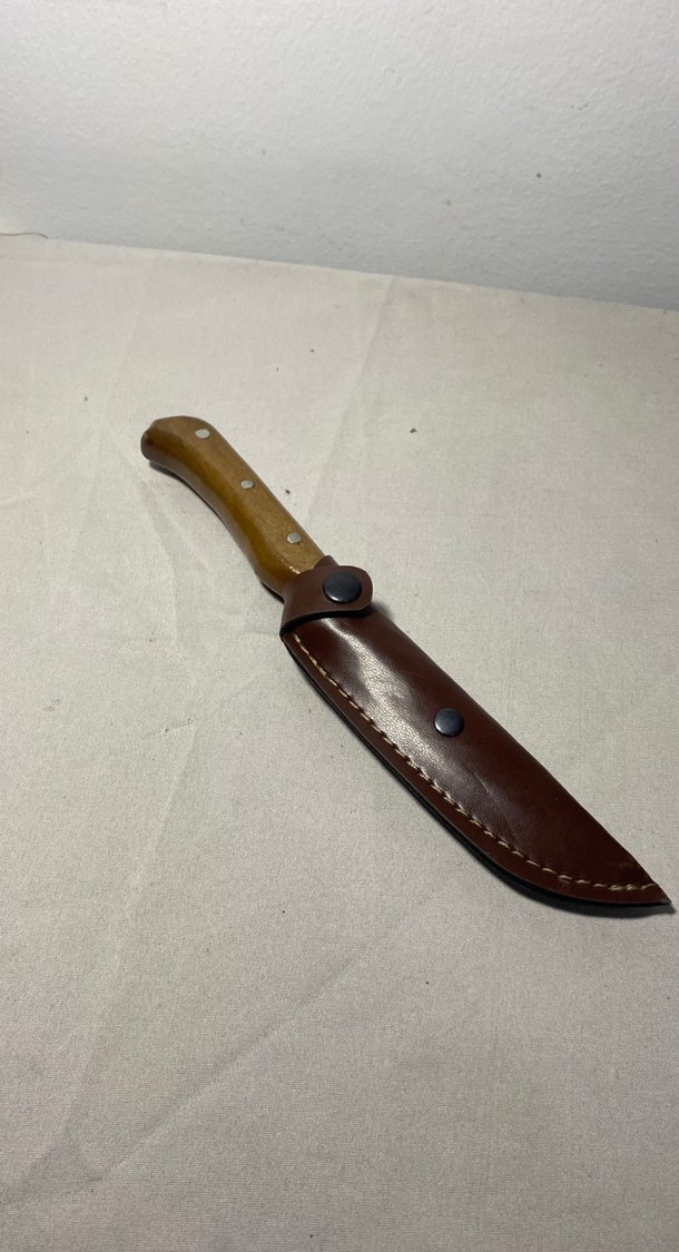 Kahverengi Saplı Bıçak ve Kılıfı - Görsel 3