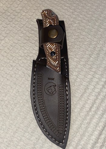 Kahverengi Saplı Katlanır Bıçak ve Deri KılıfATASAN - Görsel 2