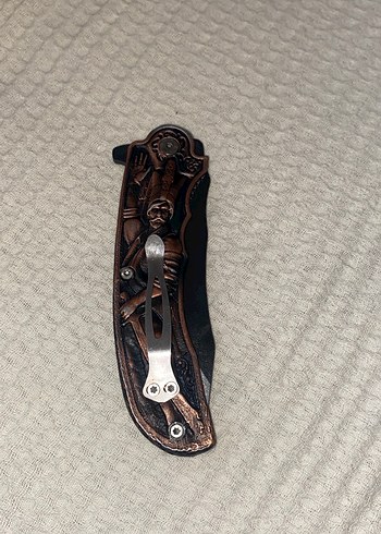 Kahverengi İşlemeli Katlanır Bıçak ATAK YENİÇERİ - Görsel 2