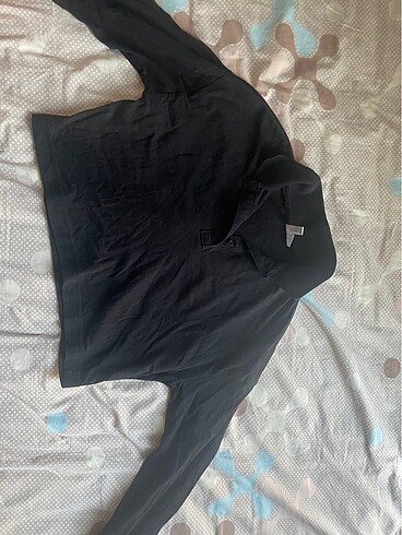 H&m polo yaka crop üst