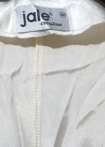 Krem İşlemeli Uzun Kadın Sabahlık - Görsel 5