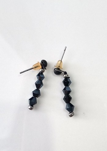 Lacivert Boncuklu Gotik Kolye Seti - Görsel 6