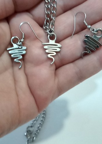 Yılan Desenli Zincirli Kadın Takı Seti - Görsel 5