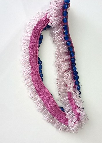 Pembe Boncuklu Kadın Kolye - Görsel 3