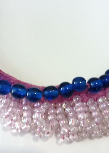 Pembe Boncuklu Kadın Kolye - Görsel 6