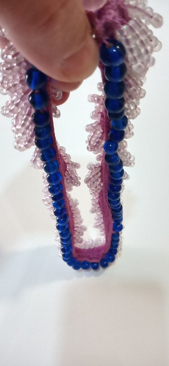 Pembe Boncuklu Kadın Kolye - Görsel 4