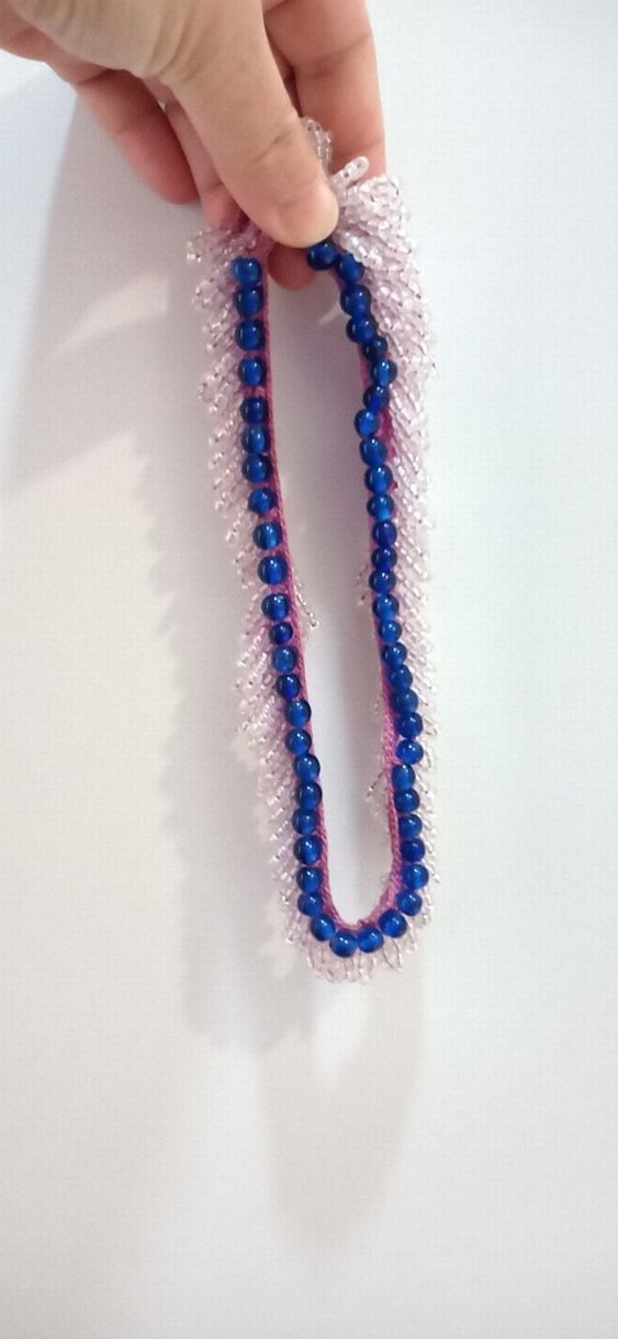 Pembe Boncuklu Kadın Kolye - Görsel 2