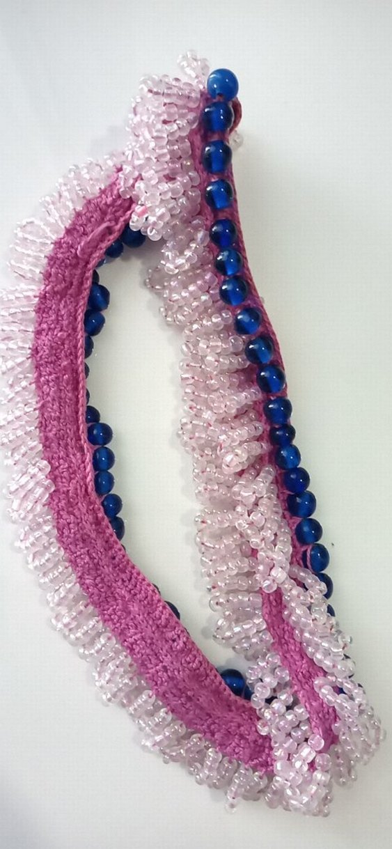 Pembe Boncuklu Kadın Kolye - Görsel 5