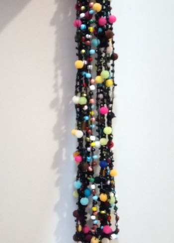 Renkli Boncuklu  Bohem  Kolye - Görsel 2