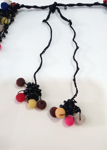 Renkli Boncuklu  Bohem  Kolye - Görsel 5