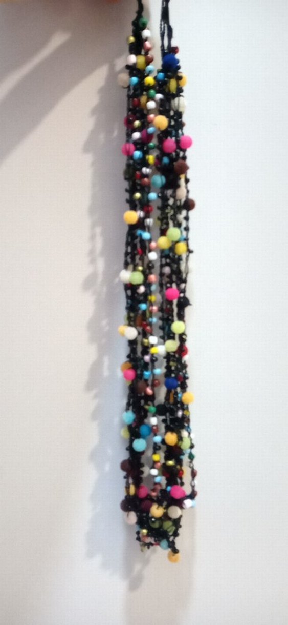 Renkli Boncuklu  Bohem  Kolye - Görsel 2