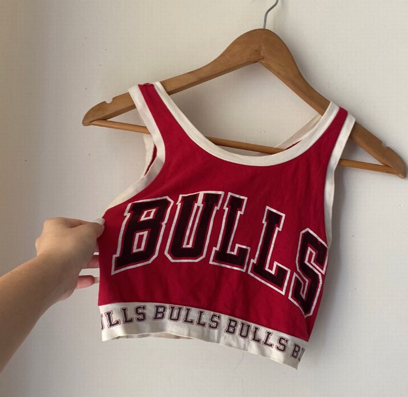 Kırmızı Baskılı Spor Crop Top - Görsel 2