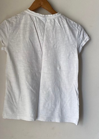 Kız Çocuk Beyaz Kısa Kollu Polo Tişört - Görsel 2