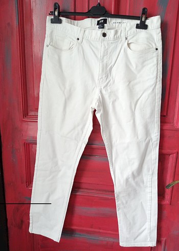 H&M H&M beyaz erkek kot pantolon