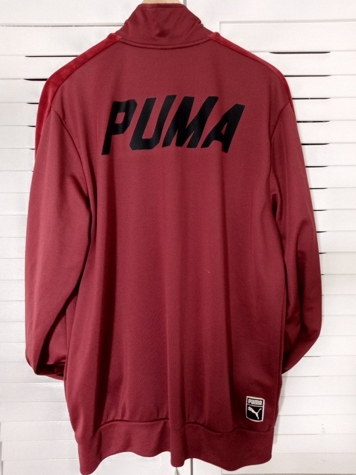 Bordo Fermuarlı Puma Spor Ceket - Görsel 3