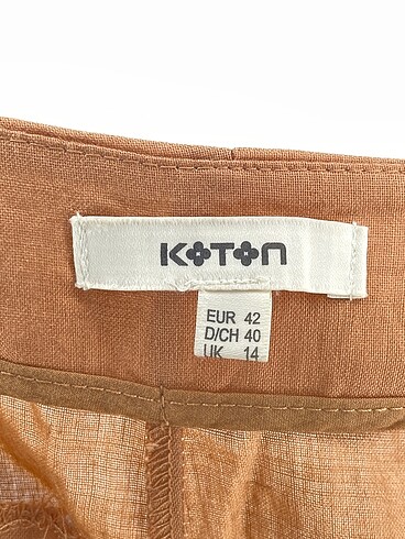42 Beden kahverengi Renk Koton Kumaş Pantolon %70 İndirimli.