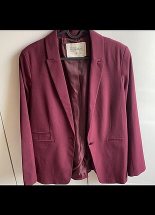 Pull&bear bordo blazer ceket