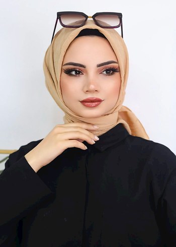 Bej Keten Bohem Tarzı Kadın Şal - Görsel 2