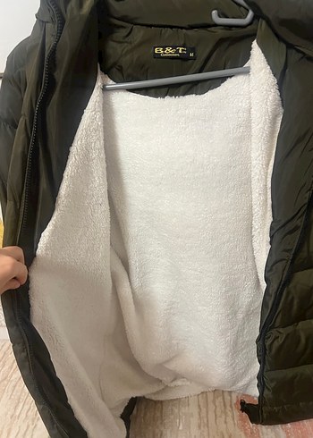 Koyu Yeşil Kürklü Kadın Kış Montu - Görsel 2