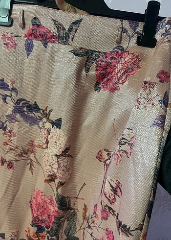 Çiçek Desenli Pembe Bohem Uzun Etek - Görsel 3