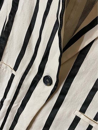 xs Beden Çizgili Blazer