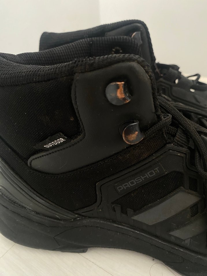 Siyah Bağcıklı Erkek Lastik Bot - Görsel 4