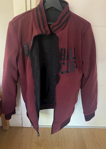 Erkek Siyah Fermuarlı çift taraflı mont - Görsel 4