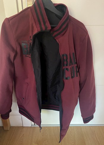 Erkek Siyah Fermuarlı çift taraflı mont - Görsel 3