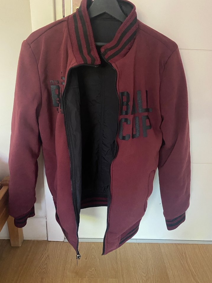 Erkek Siyah Fermuarlı çift taraflı mont - Görsel 4