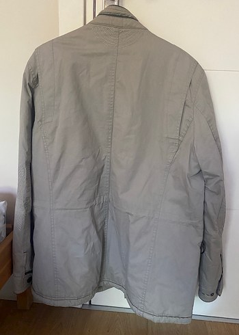 Gri Düğmeli Erkek Midi Mont - Görsel 2