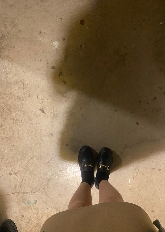 DİVOLYA loafer kadın gold tokalı 36 numara ayakkabı - Görsel 4